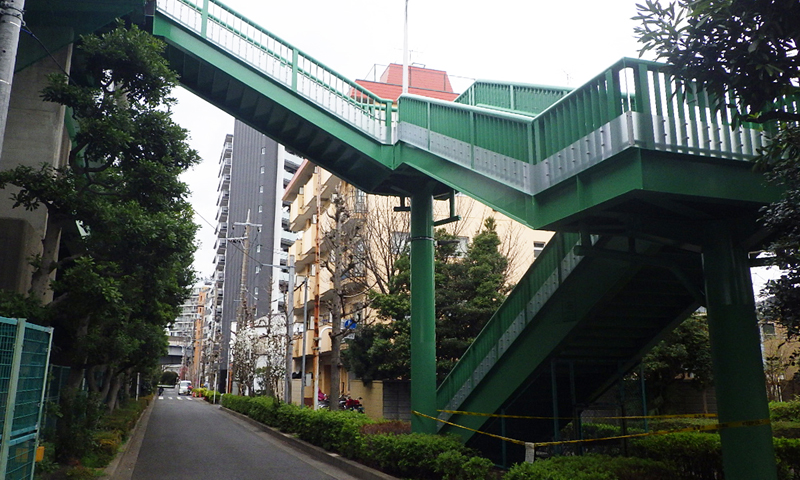 昌英塗装　東京都　青砥橋取付階段