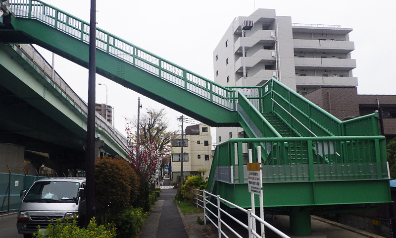 昌英塗装　東京都　青砥橋取付階段