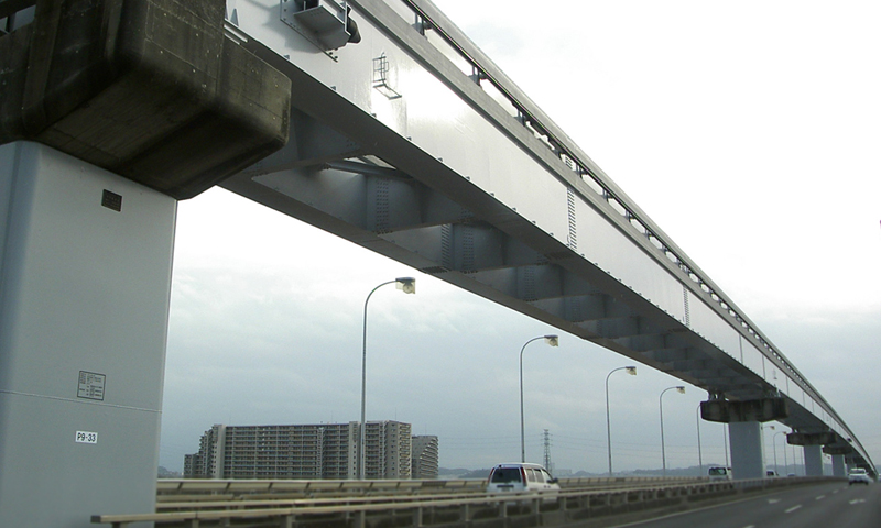 昌英塗装　多摩都市モノレール　立日橋